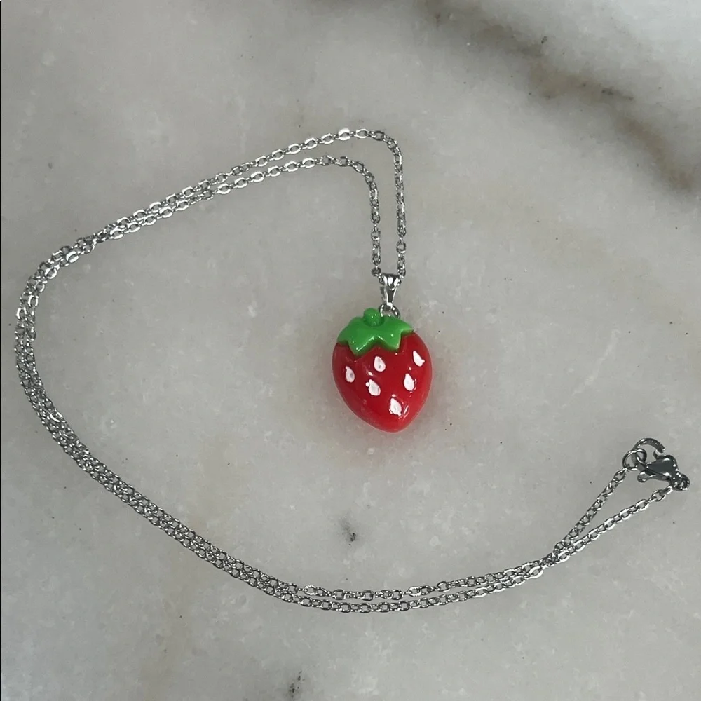Strawberry Pendant Necklace